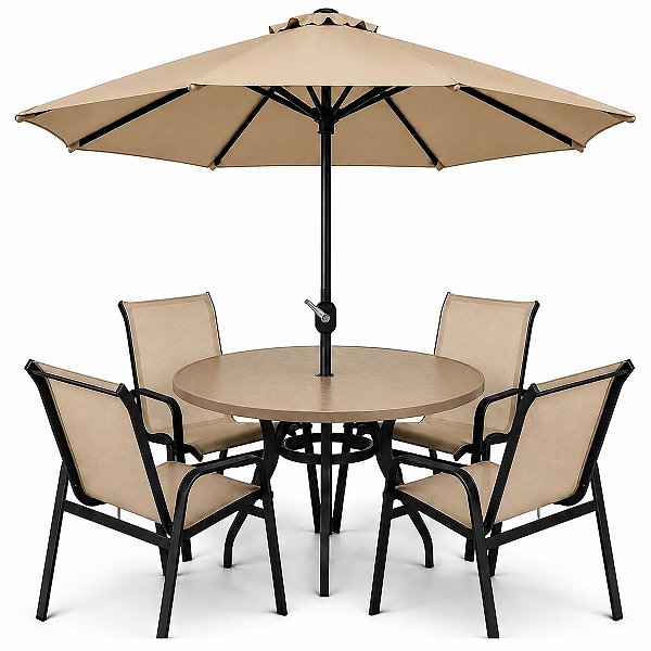 Ombrelone Guarda Sol De Luxo Impermeável Haste Central 3m