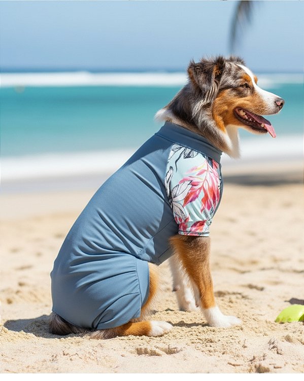 FLORAL - Roupa UV 50+ (roupa pet com proteção solar)