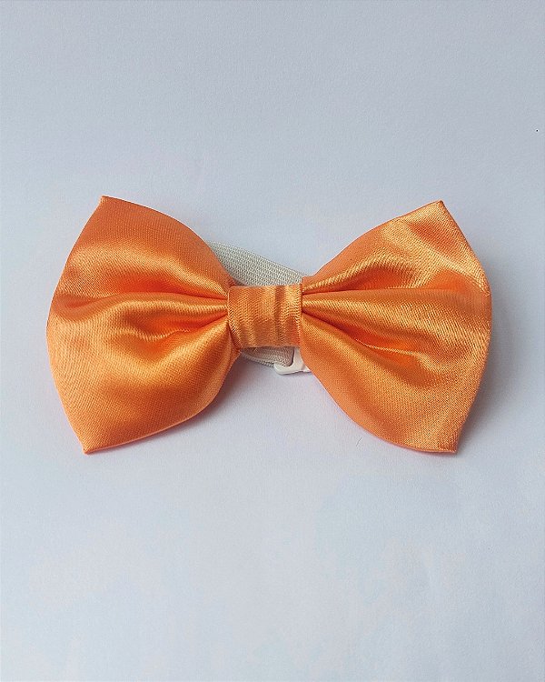 Gravata Borboleta Ajustável - Cetim Laranja