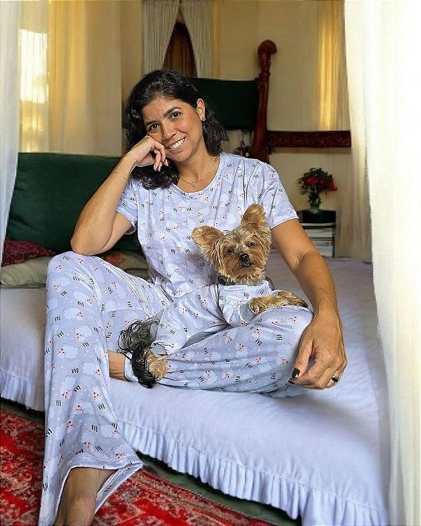 DOCE OVELHA - Conjunto Pijama Feminino Mãe de Pet