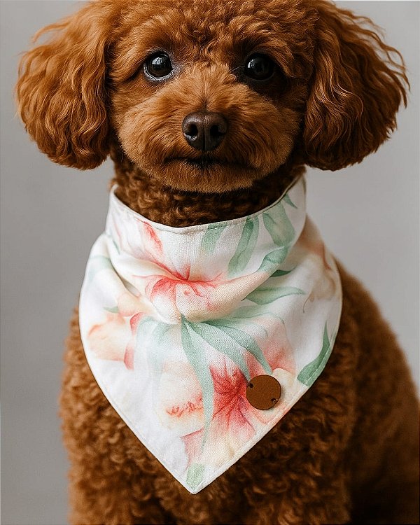 HIBISCOS ROSA - Bandana Pet