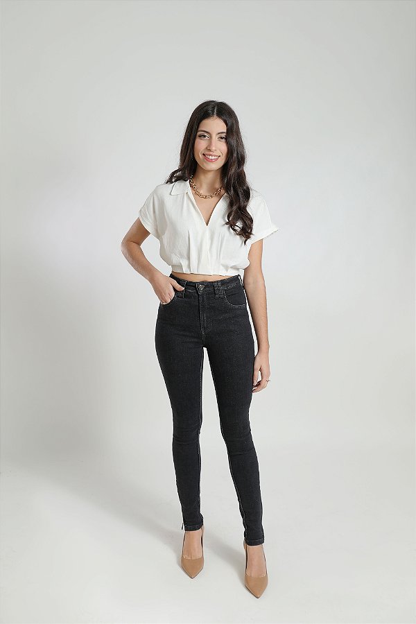 Calça Skinny Carmela - Jeans Preto