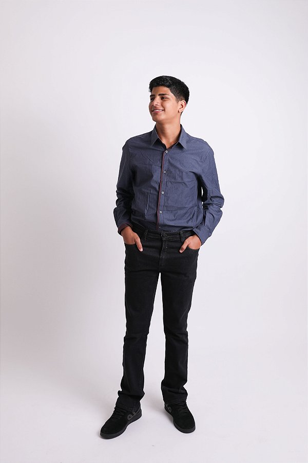 Calça Slim Lian - Jeans Preto
