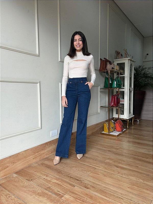 Pantalona Loren - Jeans Escuro