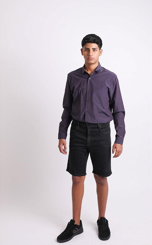 Bermuda Masculina Lian - Jeans Preto