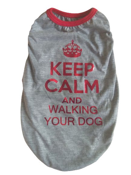 Camisa para Cachorro Regata Keep Calm and Walking Your Dog - Mascotas Pet