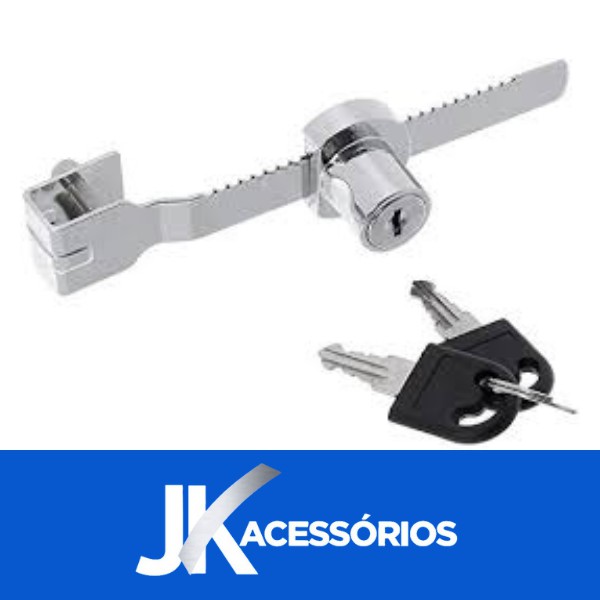FECHADURA R/ VITRINE CROMADA TRAVA JACARÉ