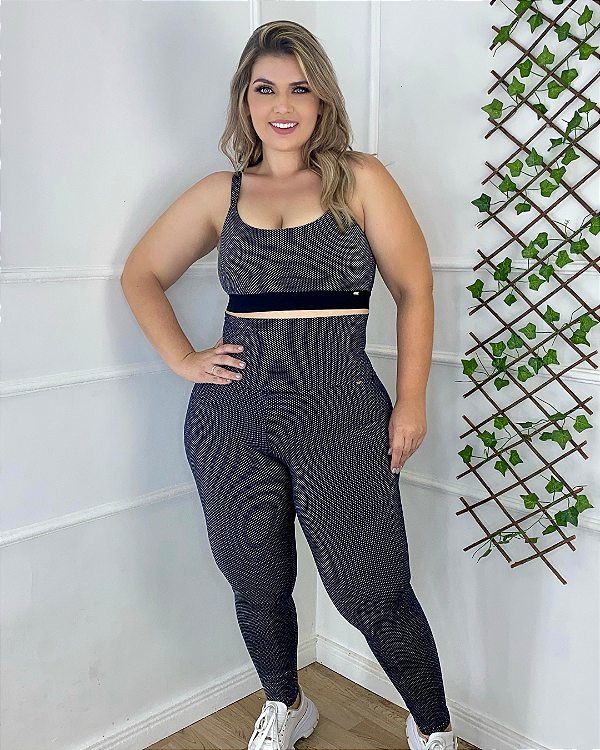 Calça legging preta e branco poa fitness - Nica Brasil Biquínis, Moda praia  e Moda íntima