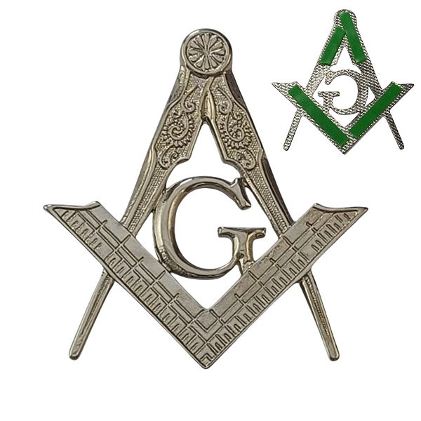 Adesivo Maçonaria Emblema Maçom Feito Em Metal Para Carro
