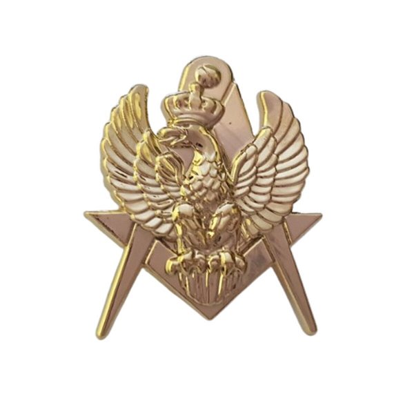 Águia Dourada Pin Broche Rito Escocês Maçonaria