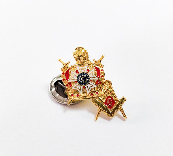 Demolay Pin Boton-Detalhe Vermelho