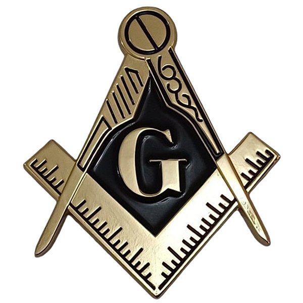 Adesivo Maçonaria Emblema Metálico Relevo Maçom Templário