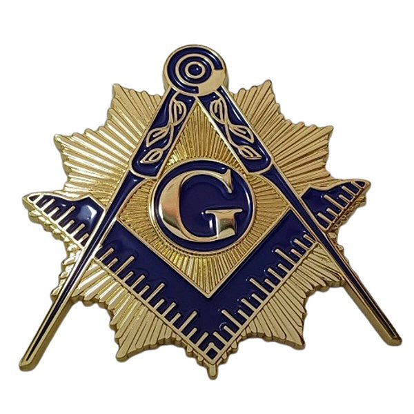 Adesivo Emblema Maçonaria Maçom Metálico Em Relevo