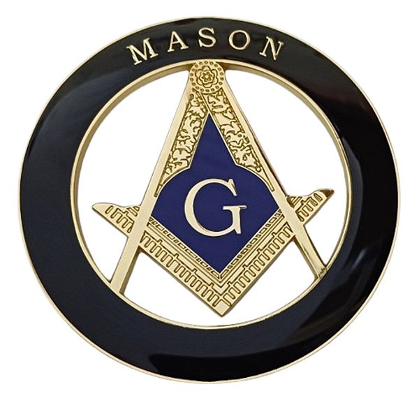 Emblema Metálico Adesivo Maçonaria Para Carro Alto Relevo