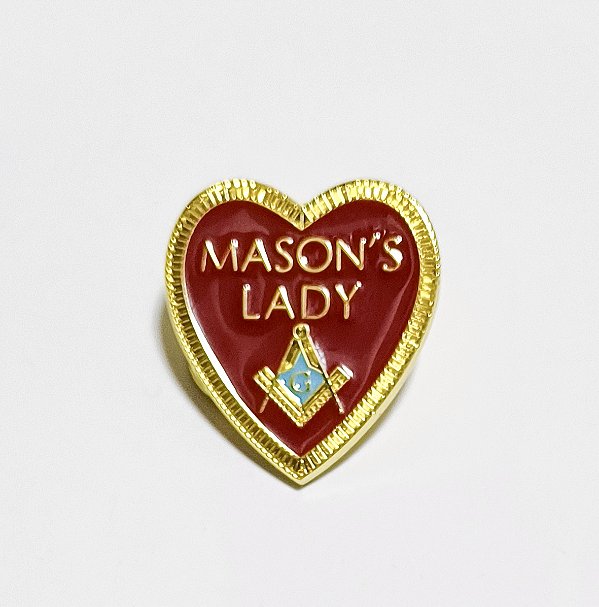 Broche Pin Mason's Lady Coração Vermelho