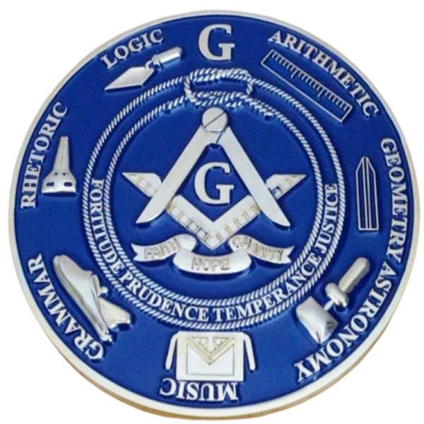 Emblema Maçonaria Adesivo Maçonaria em Metal Para Carro Símbolos Maçom Rito Escocês