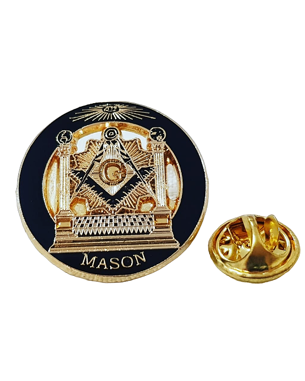 Pin Boton Broche Maçonaria Esquadro e Compasso Colunas