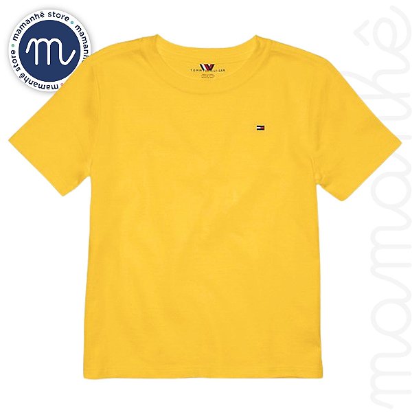 Camiseta Infantil Tommy Hilfiger Sólida Amarela