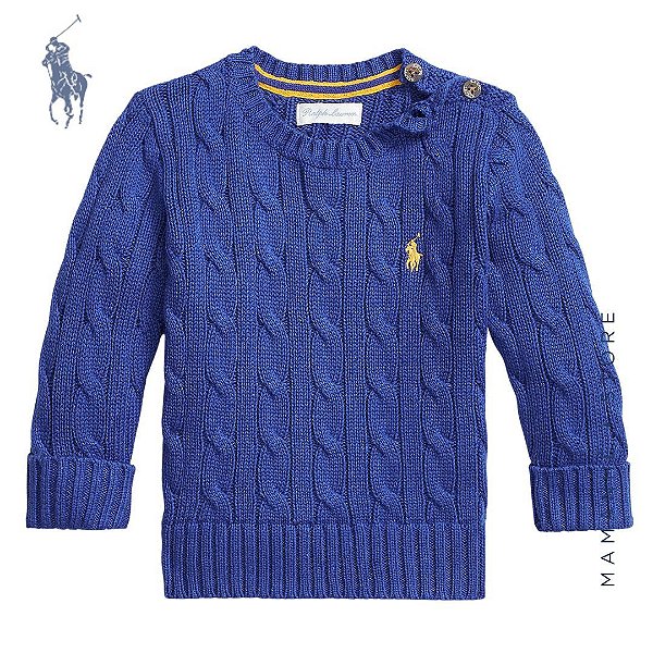 Sueter em Tricot RL Azul