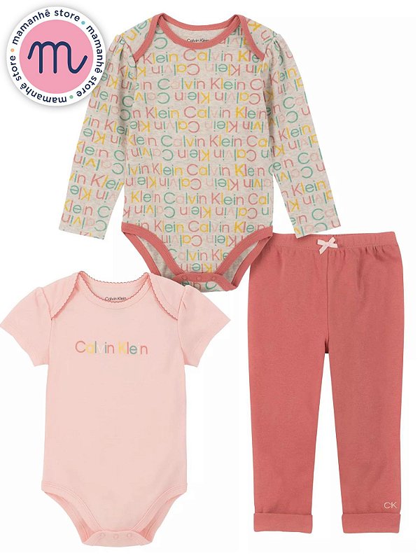 Conjunto 3 peças CK Menina Colorido