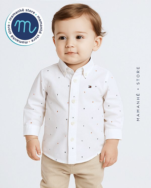 Camisa TH Monograma Branca
