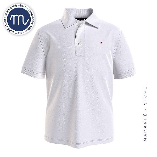Camiseta Polo TH Sólida Branca
