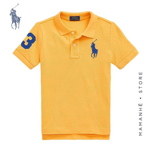 Camiseta Polo RL Big Pony Gold - Mamanhê Store - Roupas e Acessórios  Infantis