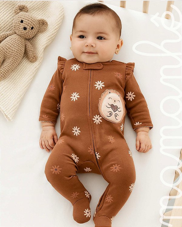 Macacão Bebê Carters Flores e Bichinhos