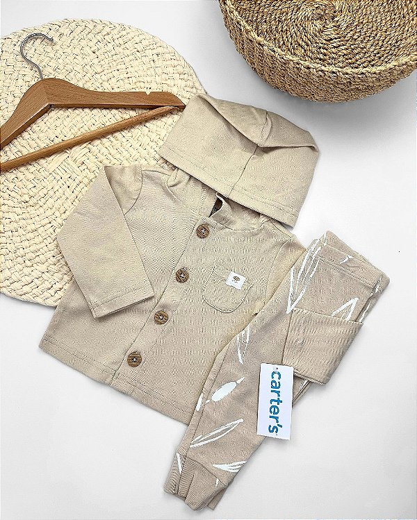 Conjunto 2 Peças Com Cardigan Pequeno Grilo