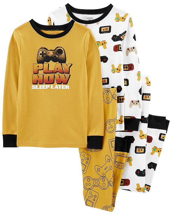 Kit Pijama Infantil 4 Peças Game
