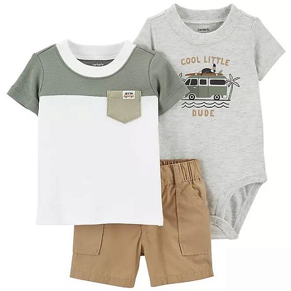Conjunto com Shorts 3 Peças Vacation