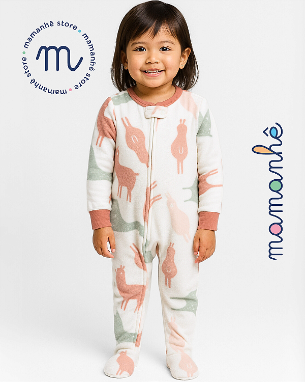 Macacão Pijama Fleece Lhama