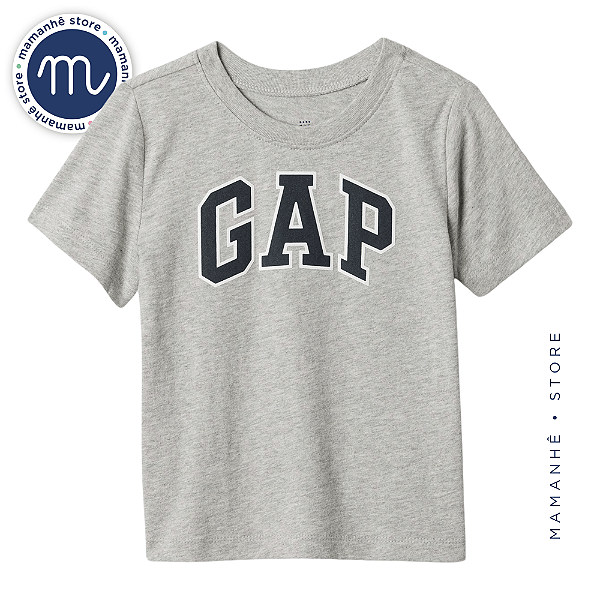 Camiseta Gap Logo Cinza
