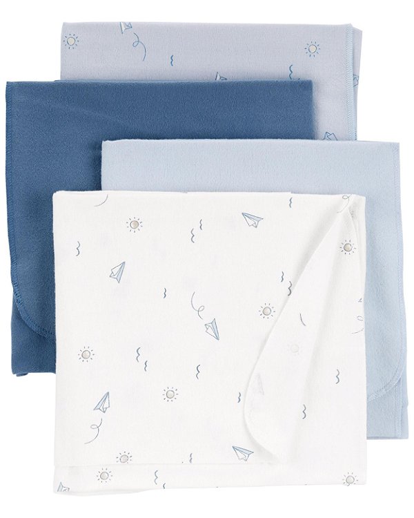 Kit Cueiro 4 Peças Aviõezinhos Blue