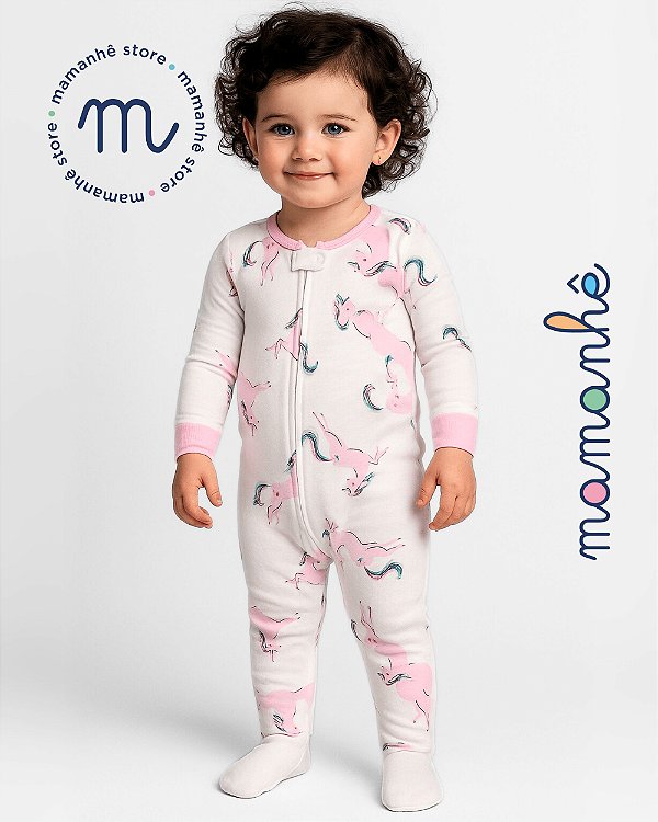 Macacão Pijama Unicornios