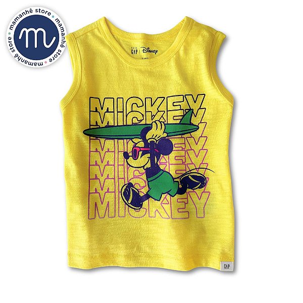 Camiseta Gap Regata Mickey Surf