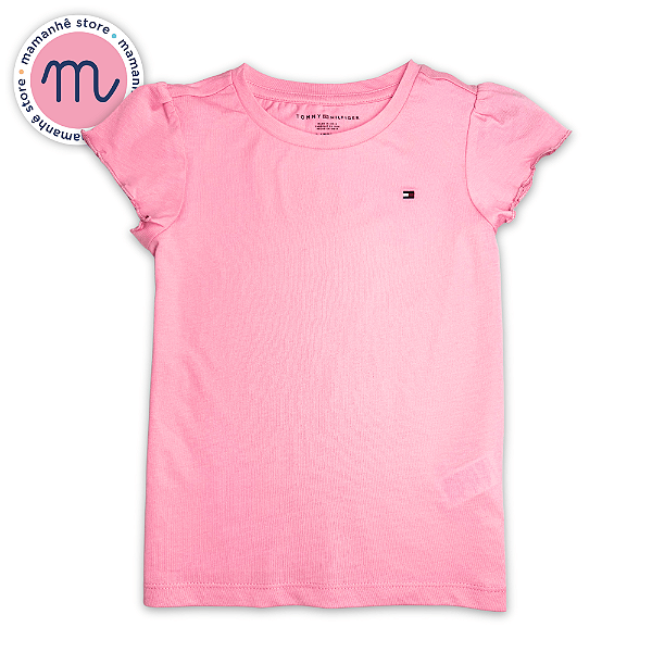 Camiseta TH Manga Curta com Babados New Rose