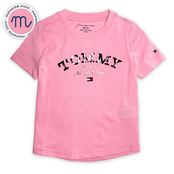Camiseta TH Estampada Gold Pink