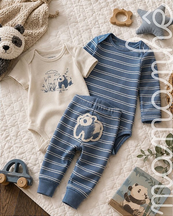Conjunto Bebê Carters Body e Calça Little Panda