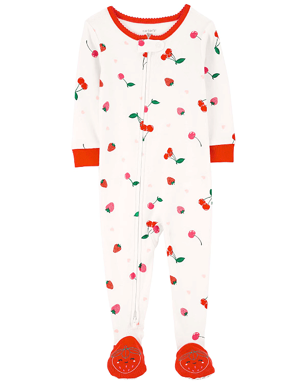 macacão Pijama Morangos e Cerejas