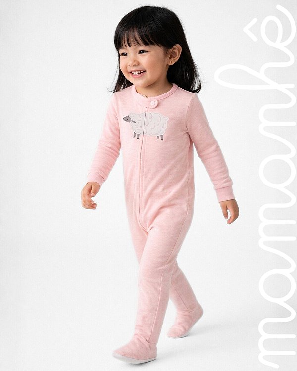 Macacão Pijama Carters Algodão Carneirinho