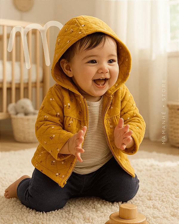 Conjunto 3 Peças Com Agasalho Quiltado Gold