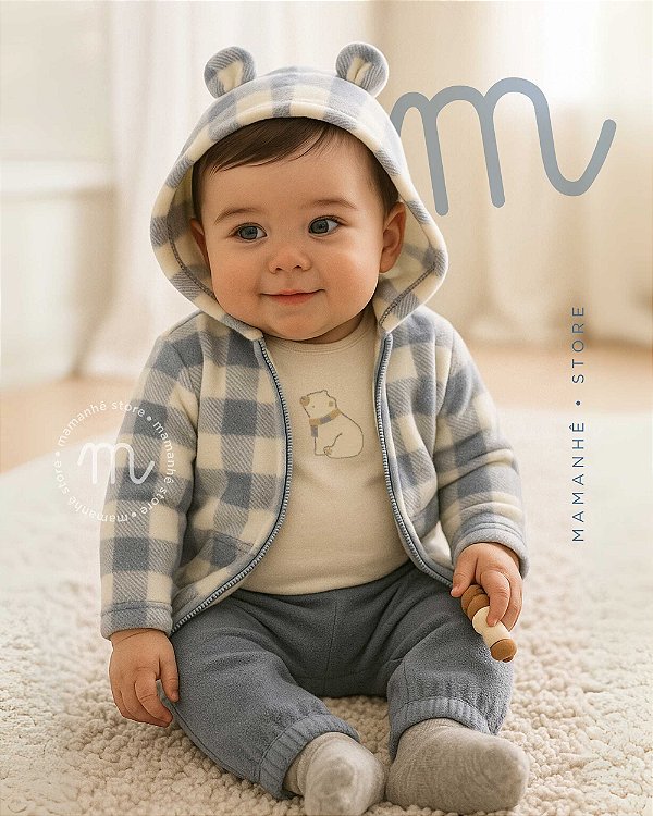 Conjunto Bebe Carters Agasalho Fleece Urso