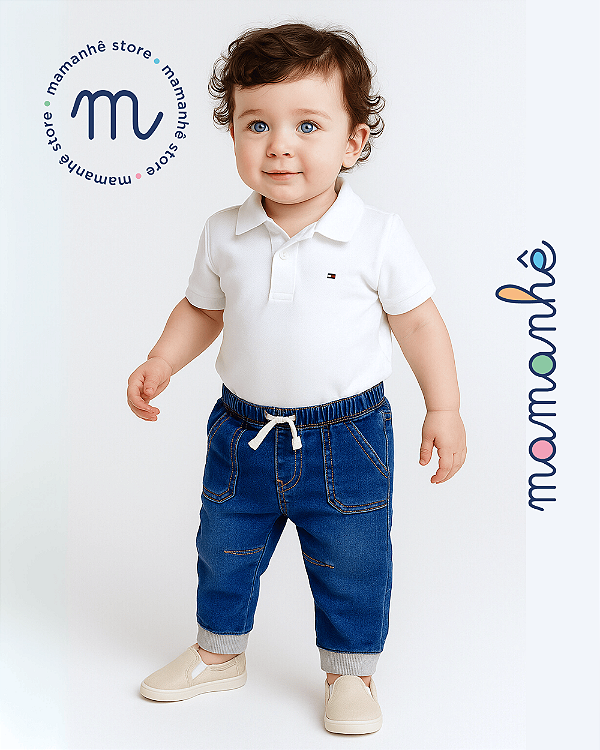 Calça Jeans Baby Cat & Jack Denin
