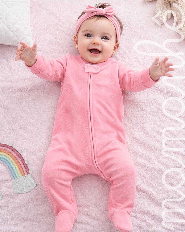 Macacão Carters Fleece Corações