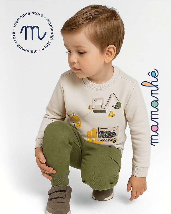 Conjunto 2 Peças Moletom Mini Construtor