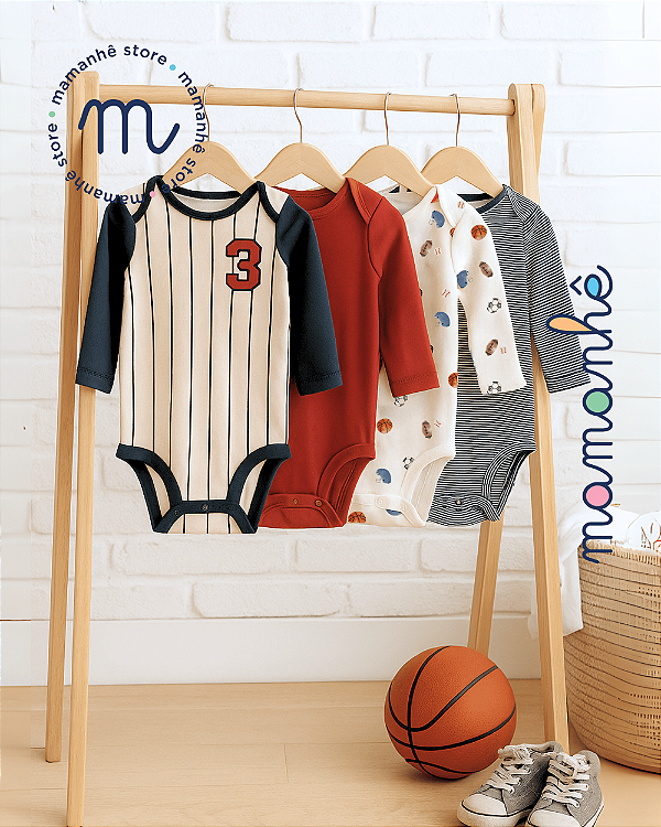 Kit Body Manga Longa Esportes