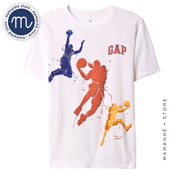 Camiseta Gap Kids Basket Branca