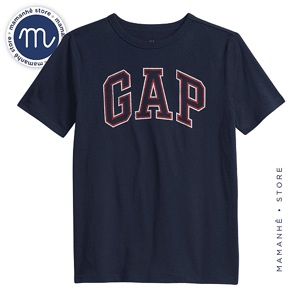 Camiseta Gap Kids Logo Vintage Marinho