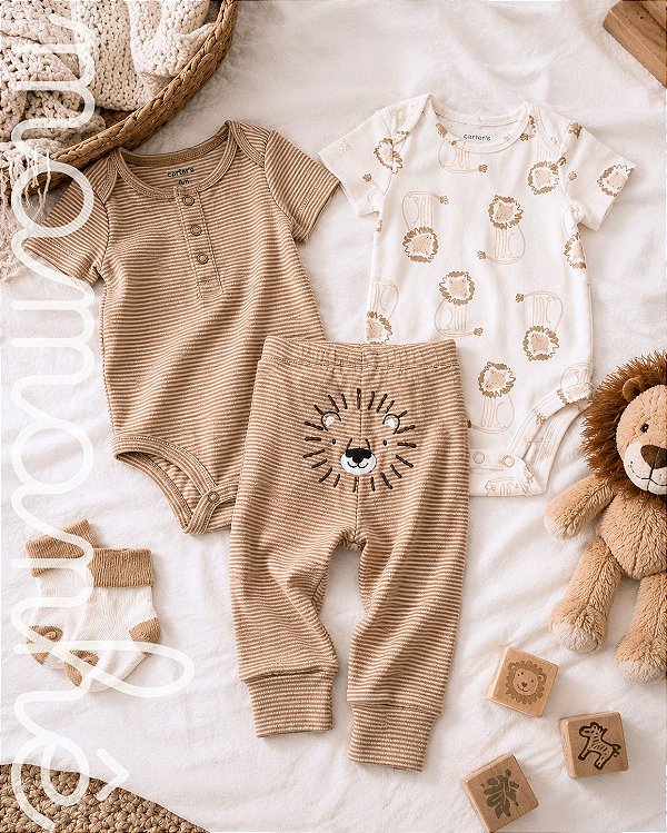 Conjunto Bebê Carters Body e Calça Leãozinho